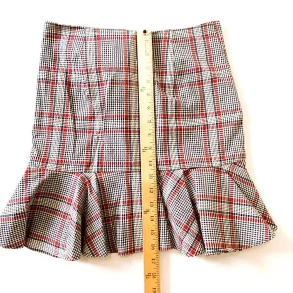 NWT Veronica Beard Picnic Plaid Print Skirt size 0
